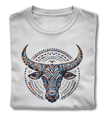 T-shirt Bull Head Pattern